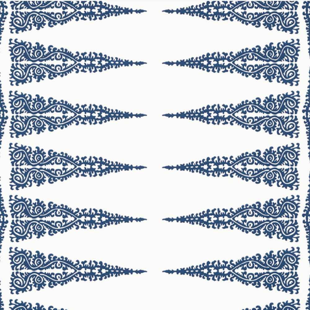 Anna French Ellery Stripe Wallpaper in Navy on White